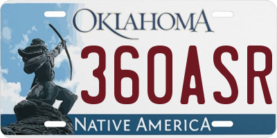 OK license plate 360ASR