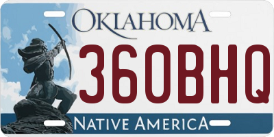 OK license plate 360BHQ