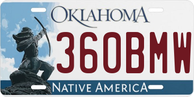 OK license plate 360BMW