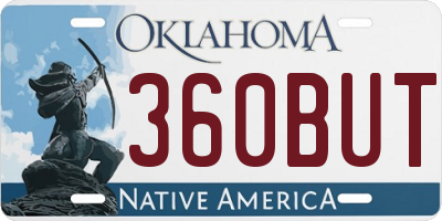 OK license plate 360BUT