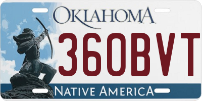 OK license plate 360BVT
