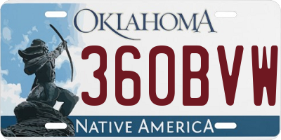 OK license plate 360BVW