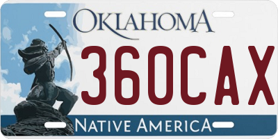 OK license plate 360CAX