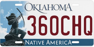 OK license plate 360CHQ