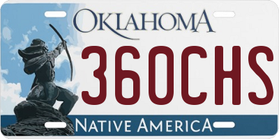 OK license plate 360CHS