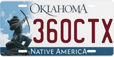 OK license plate 360CTX