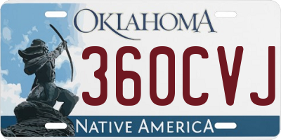 OK license plate 360CVJ