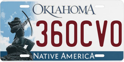 OK license plate 360CVO