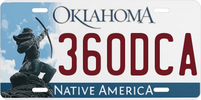 OK license plate 360DCA