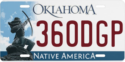 OK license plate 360DGP