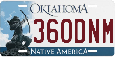 OK license plate 360DNM