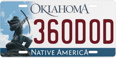 OK license plate 360DOD