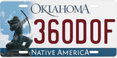 OK license plate 360DOF