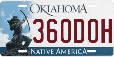 OK license plate 360DOH