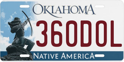 OK license plate 360DOL