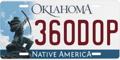 OK license plate 360DOP
