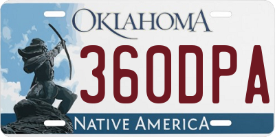 OK license plate 360DPA