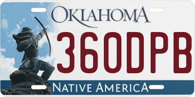OK license plate 360DPB