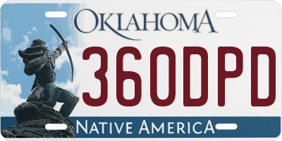 OK license plate 360DPD