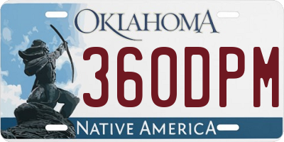 OK license plate 360DPM