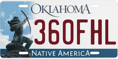 OK license plate 360FHL