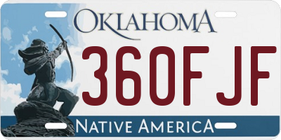 OK license plate 360FJF