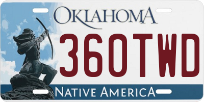 OK license plate 360TWD