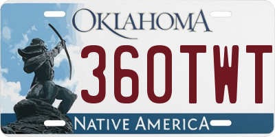 OK license plate 360TWT