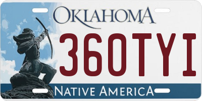 OK license plate 360TYI