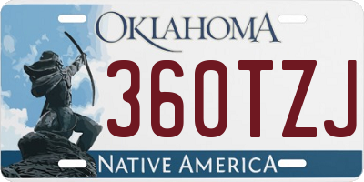 OK license plate 360TZJ