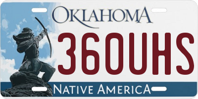 OK license plate 360UHS