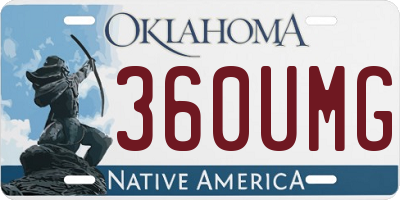 OK license plate 360UMG