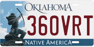 OK license plate 360VRT