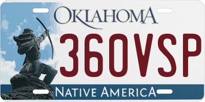 OK license plate 360VSP