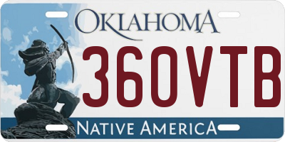 OK license plate 360VTB