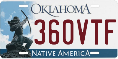 OK license plate 360VTF