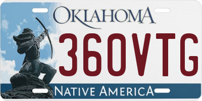 OK license plate 360VTG