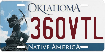 OK license plate 360VTL
