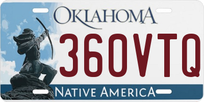 OK license plate 360VTQ