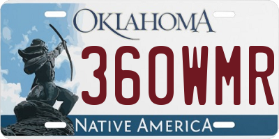 OK license plate 360WMR