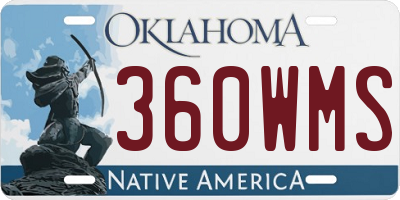 OK license plate 360WMS