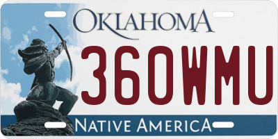 OK license plate 360WMU