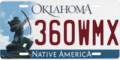OK license plate 360WMX