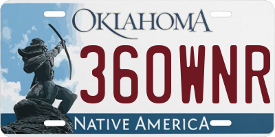 OK license plate 360WNR