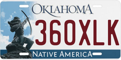 OK license plate 360XLK