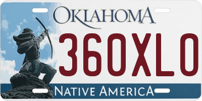 OK license plate 360XLO