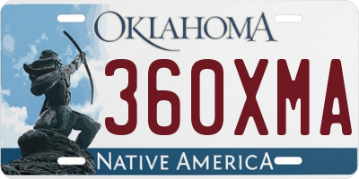 OK license plate 360XMA