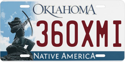 OK license plate 360XMI