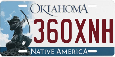 OK license plate 360XNH