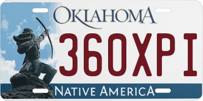 OK license plate 360XPI